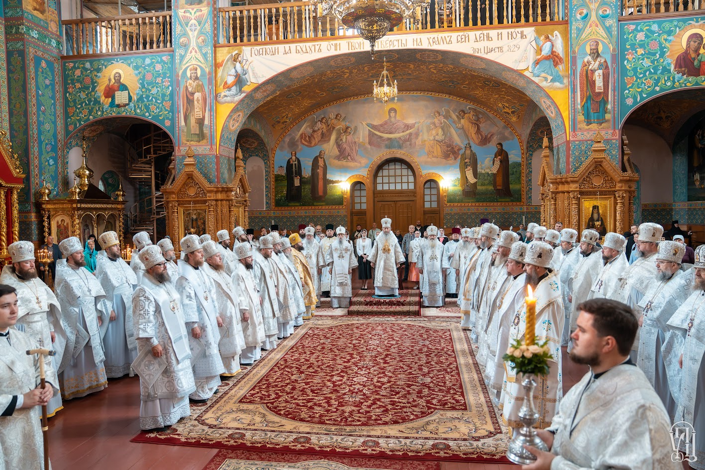 Архієпископ Сильвестр взяв участь у богослужінні з нагоди річниць Харківського Собору та Собору УПЦ у Феофанії